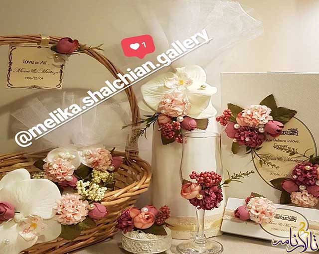سفره عقد و گیف عروسی ملیکا شالچیان تهران